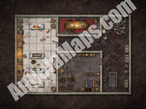 Police Station and Morgue battle maps for D&D