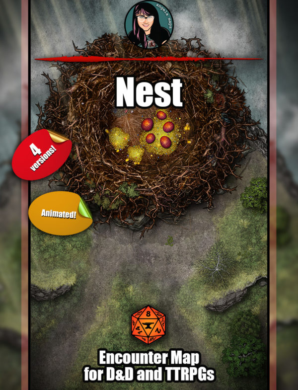 Giant Nest battle map with Foundry VTT support - Animated  JPG/WEBM