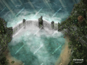 The falls - animated waterfall battle map by Angela Maps