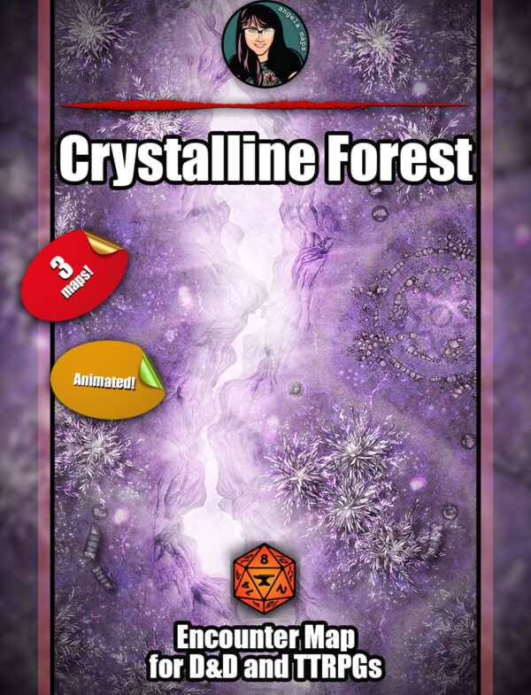 Crystalline Forest-  animated battle map pack with Foundry VTT