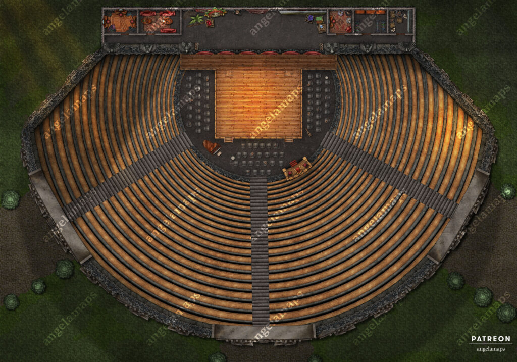 Theatre battle map pack from Angela Maps (empty stage)