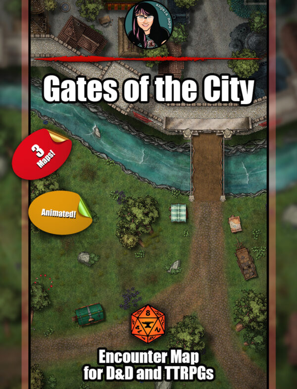 Gates of the City - animated battle map pack with Foundry VTT